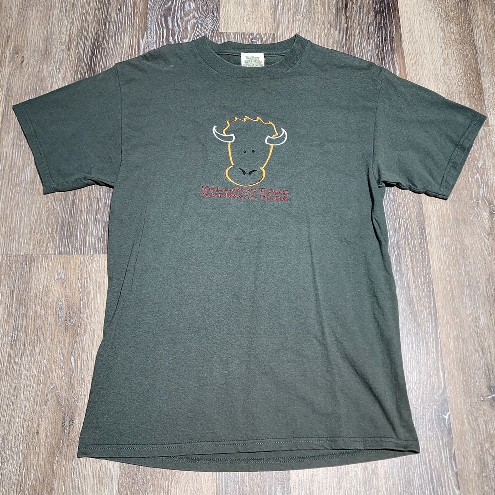 VTG Yellowstone National Park Buffalo T-Shirt Fred Harvey Trading Co. Medium